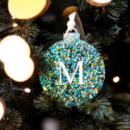 Acryl Glitter Kerstballen