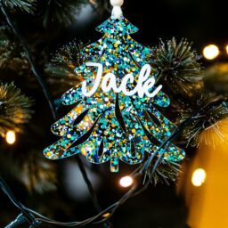 Acryl Glitter Kerstballen - Afbeelding 3